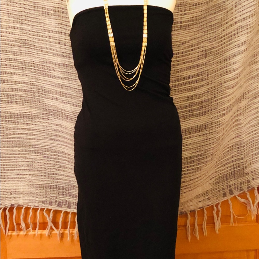 MODA International Simple Black Dress